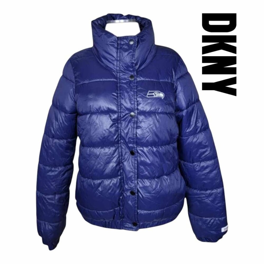 DKNY Seattle Seahawk Puffer Jacket - Purple